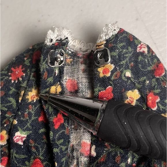 Vintage Sunshine Family Stephie Dress Black Floral 2 Piece Outfit Mattel 9" EUC - Picture 7 of 9